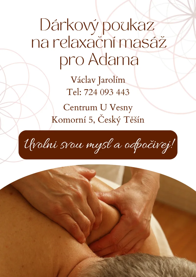 Dárkový poukaz na relaxační masáž
